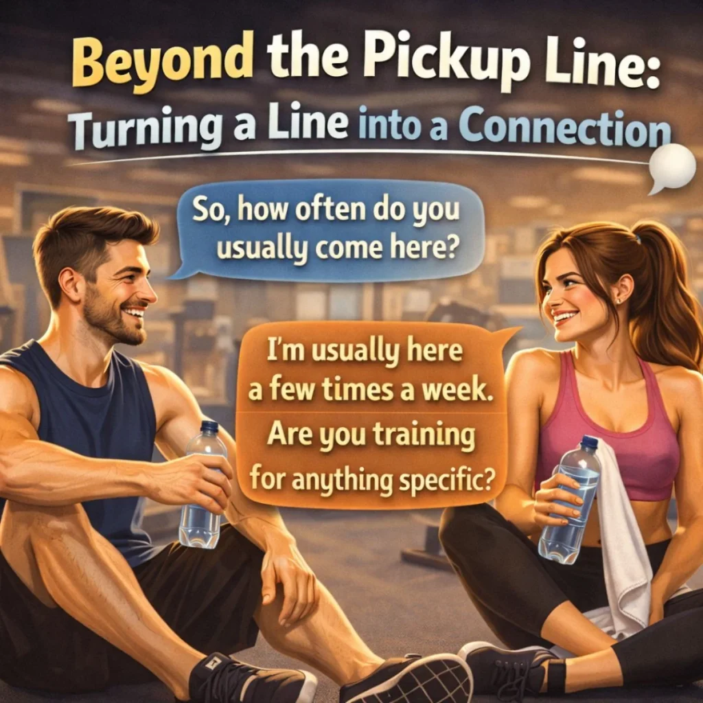 turning gym pickup lines into real conversation at the gym