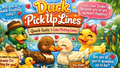 Duck Pick Up Lines Quack-Tastic & Cute Flirting Lines