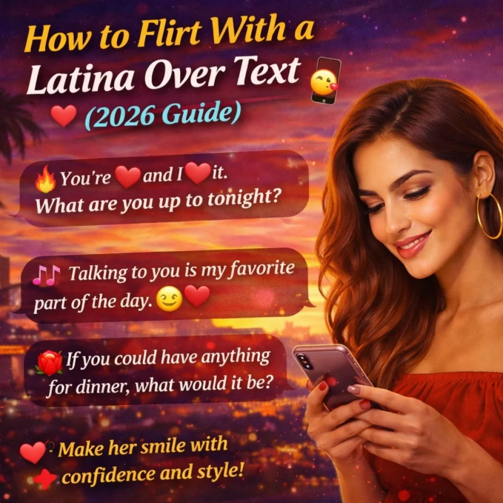 How to flirt with a Latina over text 2026 with romantic messages and confident texting ideas
