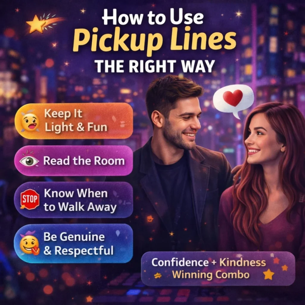 how to use pickup lines the right way tips flirting confidence respect dating advice couple