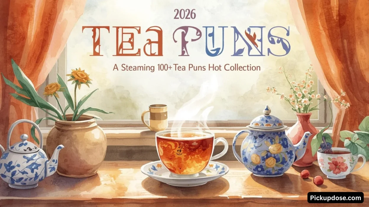 Tea Puns 2026 A Steaming 100+Tea Puns Hot Collection☕️