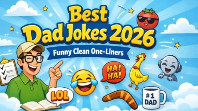 best dad jokes 2026 funny clean one-liners cartoon dad humor illustration